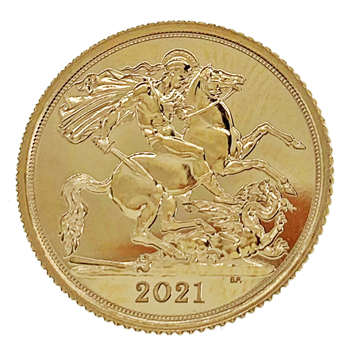 Gold Half Sovereign-Elizabeth II 2021 London