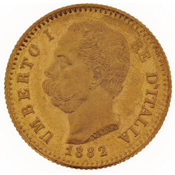 Italian 20 Lira Gold Umberto I