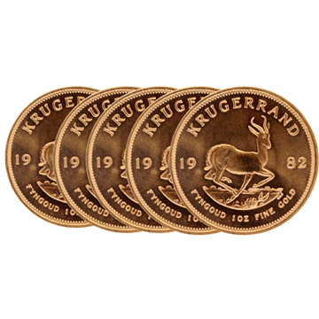 1 Oz Gold Krugerrand x 5