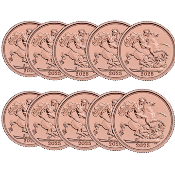 2025 Last of The Rose Gold Sovereign - 10 Coins