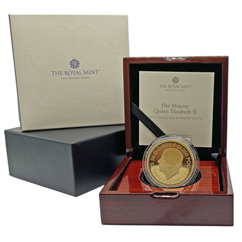 Queen Elizabeth II 2022 UK 2oz Gold Proof Coin