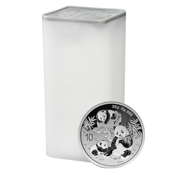 1 Oz 2025 Silver Panda 30g - 25 Coin Tube