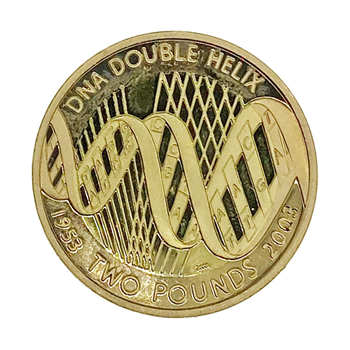 Loose Proof - Two pound 50th Anniversary of DNA