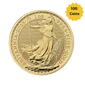 2025 Gold Britannia 1 Oz -100 Coin Monsterbox 