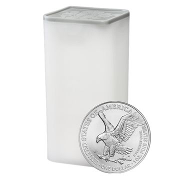 1 Oz Silver American Eagle 2025- 25 Coin Tube