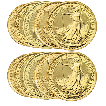 1 Oz Gold Britannia - 10 Coin Bundle 