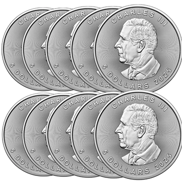 2025 Silver Maple 1 Oz  - 10 coin deal