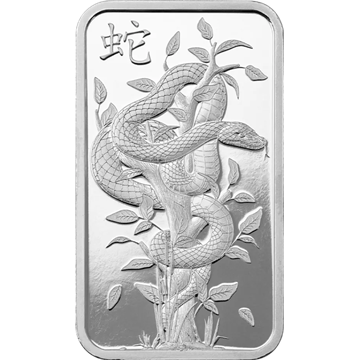 10g Lunar Legends White Snake Silver Bar