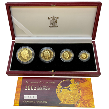 2005 Britannia 4 Gold Proof Box Set