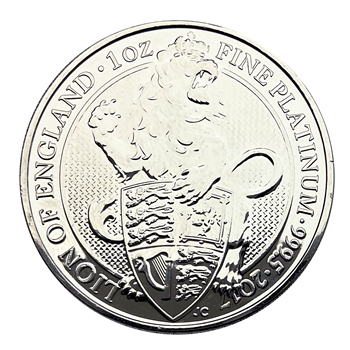 Platinum Lion of England 2017 1 oz Coin