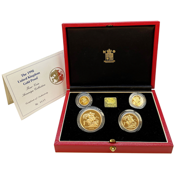 Proof 1998 Gold Sovereign 4 Box Set