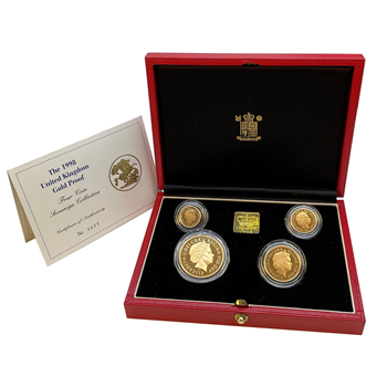 Proof 1998 Gold Sovereign 4 Box Set