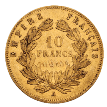 10 Franc Napoleon III Wreath