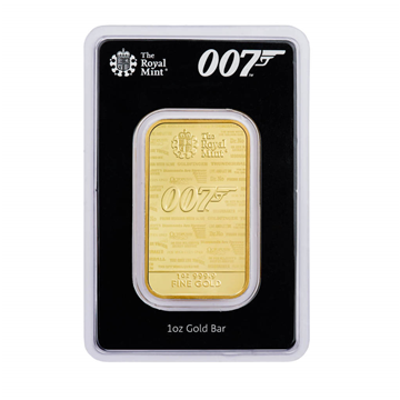 Royal Mint - 007 James Bond 1oz Gold Bar