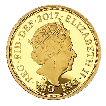 Piedfort Gold Proof Sovereign 2017 Loose 