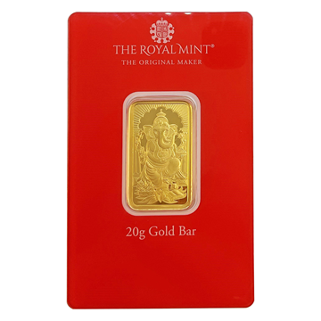 Ganesh 20g Gold Bullion Minted Bar