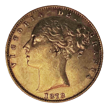 Sovereign  Shield -Victoria Young Head 1873 L