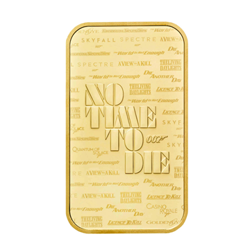 Royal Mint - 007 James Bond 1oz Gold Bar