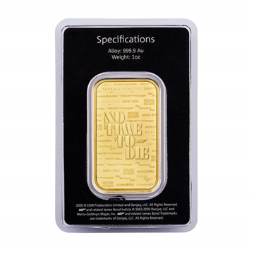 Royal Mint - 007 James Bond 1oz Gold Bar