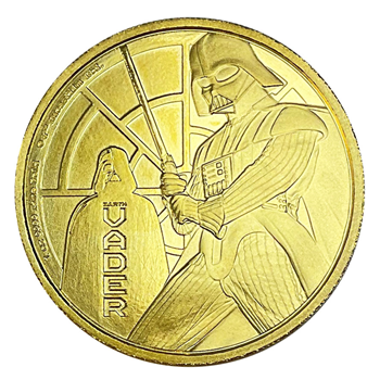 Gold 1 Oz Star Wars Darth Vader Coin