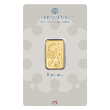 Certified 5g Gold Bar Royal Mint Britannia Bar