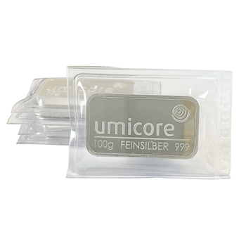 Umicore Silver 100g Bar x 5