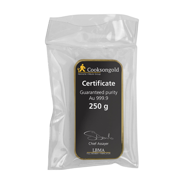 Cooksons Certified 250g Gold Bar