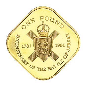 Gold One Pound- 200th Anniversary Battle of Jersey