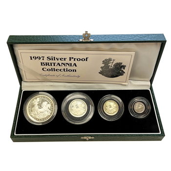 Silver 1997 4 coin Britannia Set