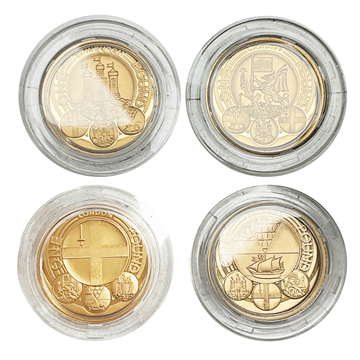 Gold Proof £1 4 coin Collection - Cities