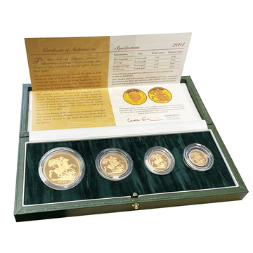 Proof 2004 Gold Sovereign 4 Box Set