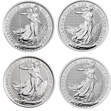 1 Oz Silver Britannia 999 - Mixed Years