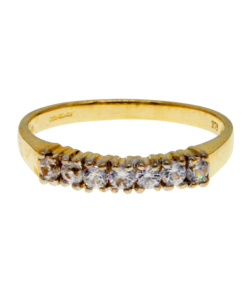 Buy 9ct Yellow Gold CZ Ring | Hatton Garden Metals UK