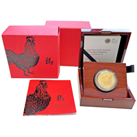 1 Oz Gold Coin Lunar Year of the Rooster Proof