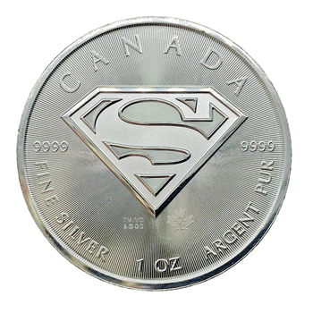 1 Oz Silver Canadian Maple Leaf Coin Superman 