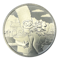 1 Oz Silver The Simpsons Coin - Maggie & Marge 