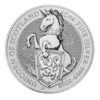 10 Oz Silver Coin Unicorn of Scotland