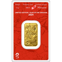 10g Gold Bar Argor-Heraeus Year Of Dragon