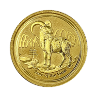 1/10 Oz Australian Nugget Year of the Goat 2015