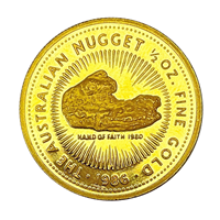 1/2 Oz 1986 Gold Australian Nugget