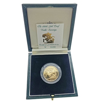 1990 Gold Double Sovereign - Proof