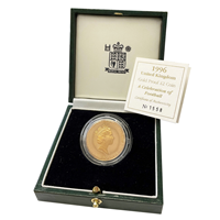 1996 Gold Proof £2 Coin Celebration of Football 