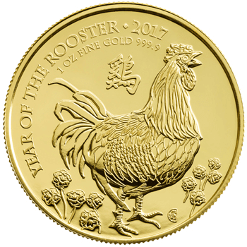 1 Oz Gold Coin Lunar Year of the Rooster
