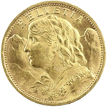 20 Swiss Franc Gold Coin