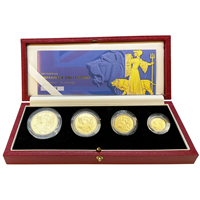 2001 Britannia 4 Gold Proof Box Set