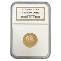 2008 Gold Full Sovereign -  Graded PF69