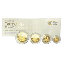 2009 Britannia 4 Gold Loose Proof Set