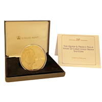 2016 5oz Gold Proof QEII & Prince Philip Birthday 