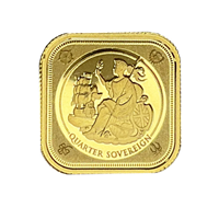 2019 Four-Sided Britannia Gold Quarter Sovereign 