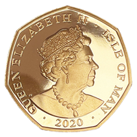 2020 Isle of Man Peter Pan Gold Proof 50p Coin